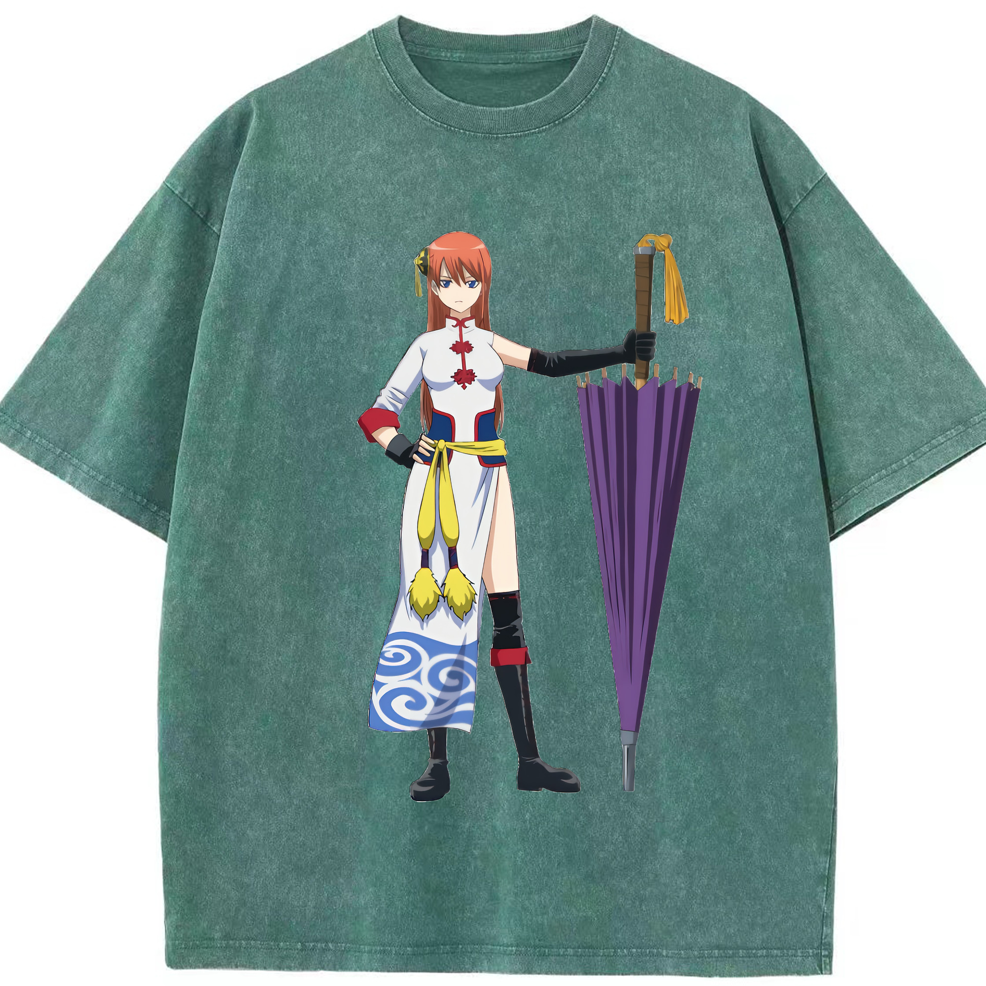 （画像用） ぎんたま 坂田銀時（さかたぎんとき） 神楽 志村新八（しむら しんぱち） GINTAMA Sakata Gintoki Kagura Shimura Shinpachi 綿100% ヴィンテージ風 半袖Tシャツ（フロントプリント）